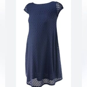 Ingrid & Isabel Navy Eyelet Mini Dress